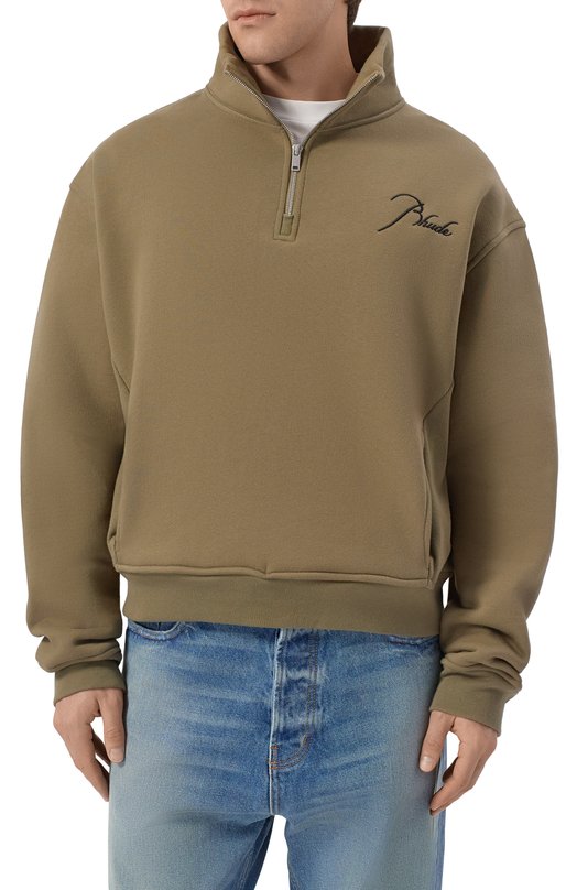 Хлопковый анорак Rhude RHPS26ST02012 Хаки  RHPS26ST02012 Фото 3
