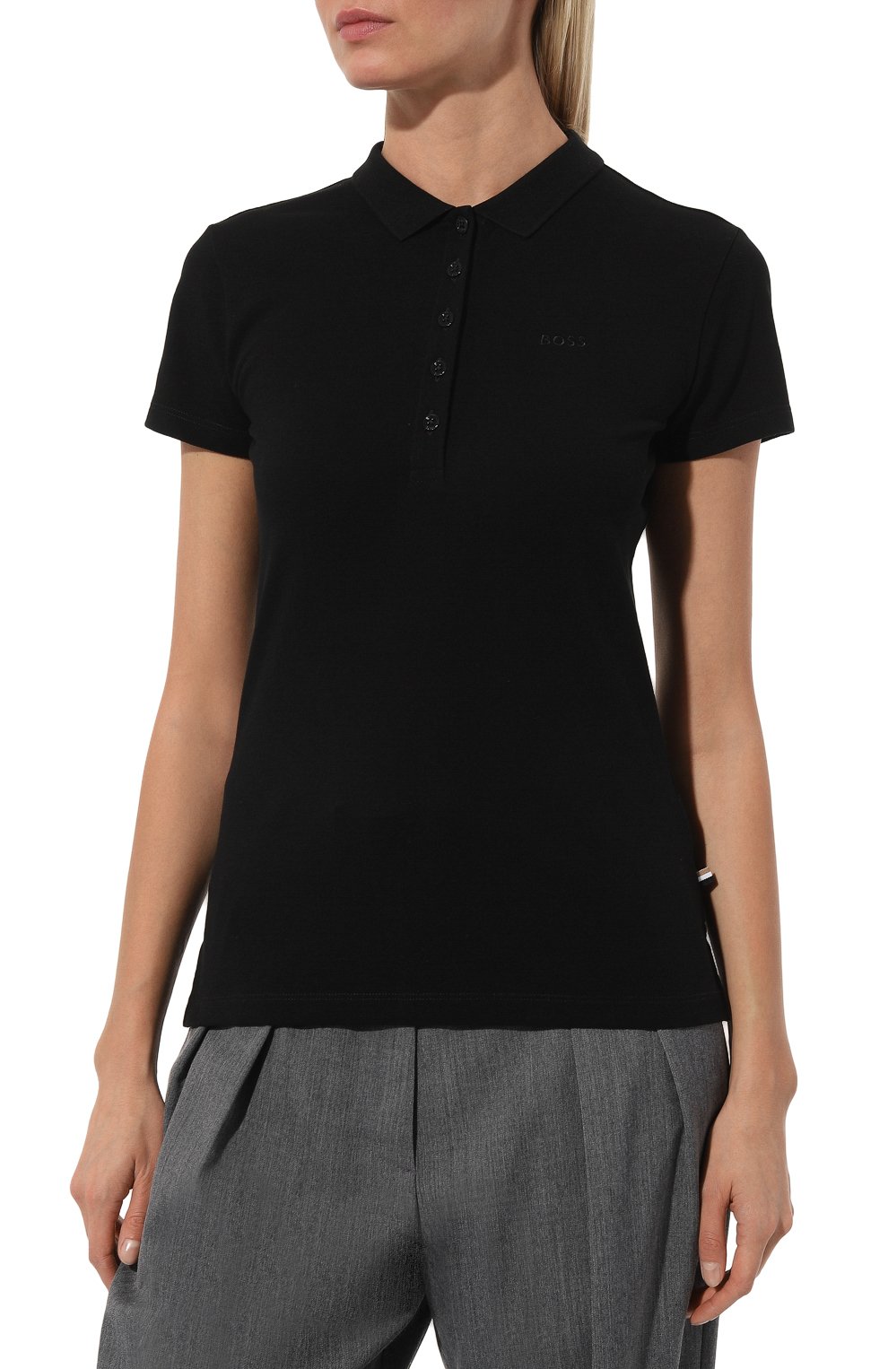 Хлопковое поло BOSS, арт. 50490960, фото 3