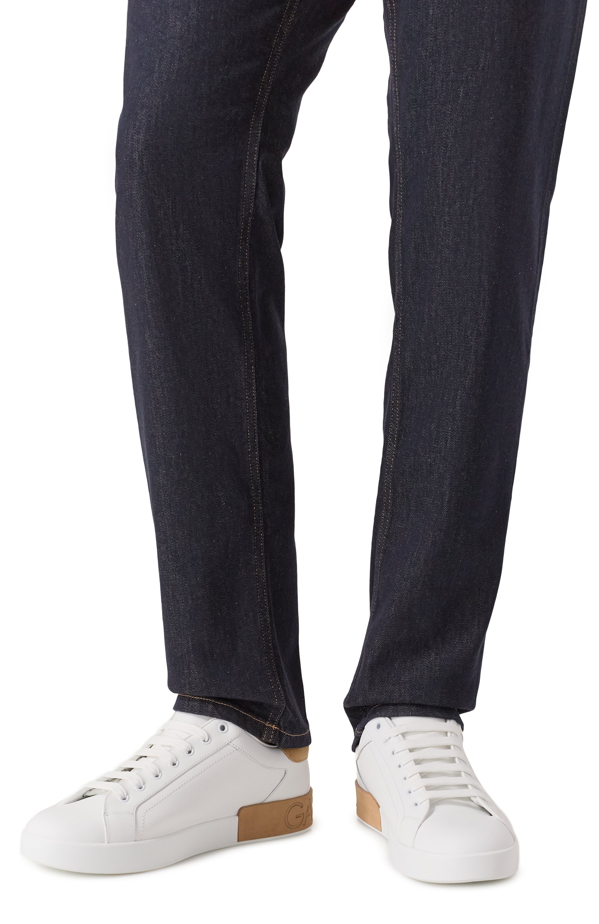 Кожаные кеды portofino DOLCE & GABBANA, арт. CS2278/AF218, фото 3