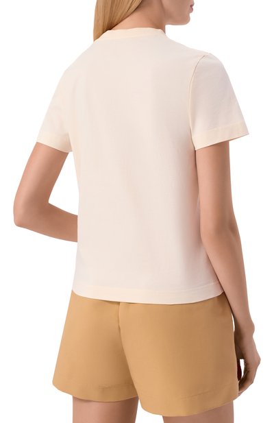 Хлопковая футболка JACQUEMUS светло-бежевого цвета по цене 25100 руб., арт. 25HTSW00550/AJ00029, фото 4 Хлопковая футболка JACQUEMUS, арт. 25HTSW00550/AJ00029, фото 4