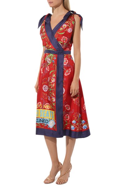 Атласное платье GUCCI красного цвета по цене 403200 руб., арт. 676196 ZAH61, фото 3 Атласное платье GUCCI, арт. 676196 ZAH61, фото 3