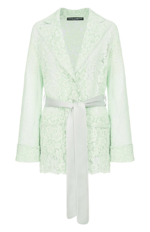 Жакет из хлопка и вискозы Dolce & Gabbana F5R56T/HLMEA Зелёный F5R56T/HLMEA