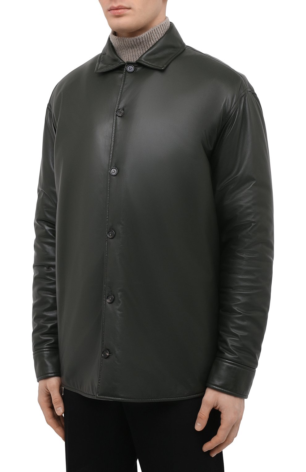 Кожаная рубашка BOTTEGA VENETA, арт. 663218/V16H0, фото 3