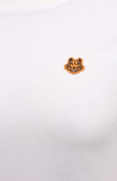 Хлопковая футболка KENZO белого цвета по цене 12150 руб., арт. FB52TS8434SA, фото 5 Хлопковая футболка KENZO, арт. FB52TS8434SA, фото 5