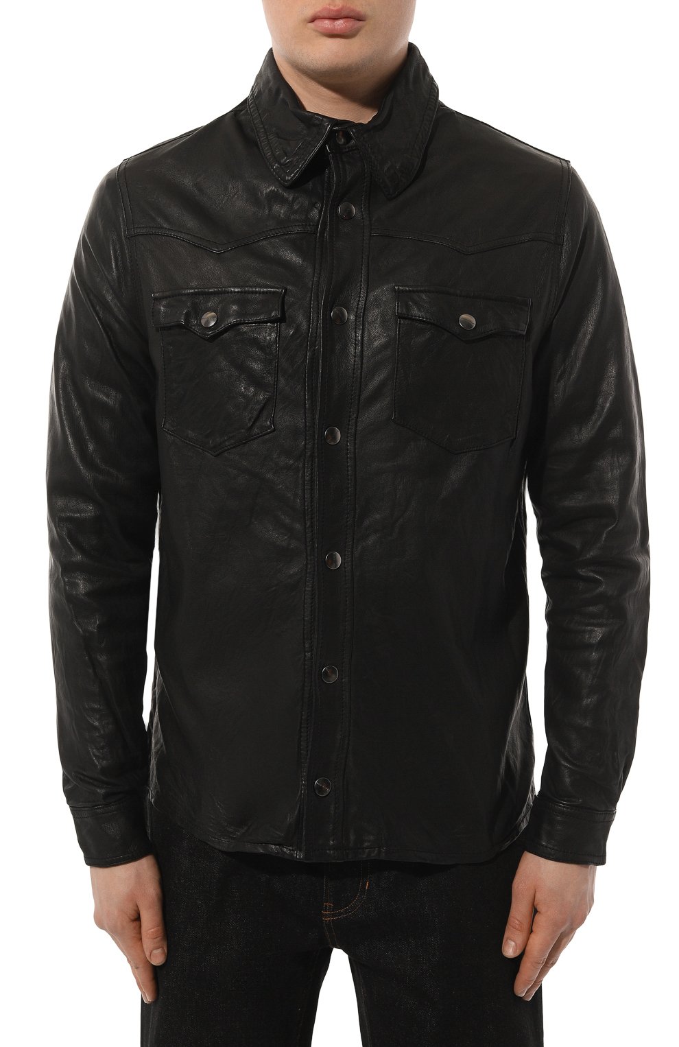 Кожаная рубашка GIORGIO BRATO, арт. GU24S12099, фото 3