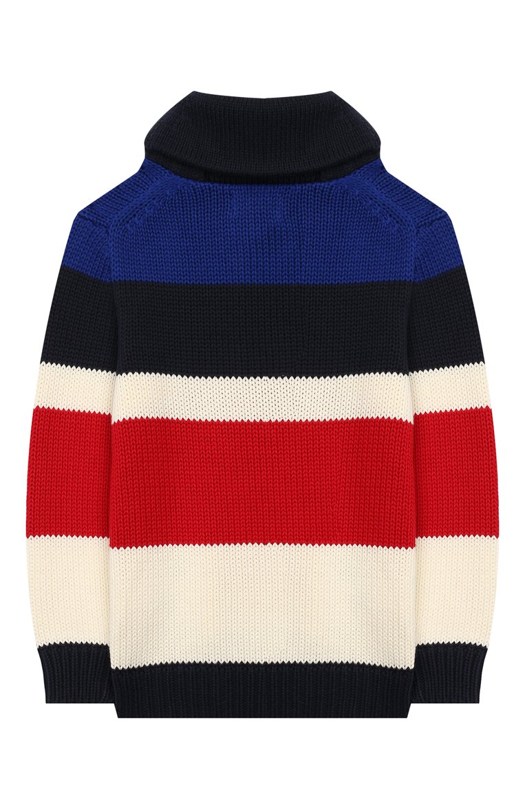 Детский хлопковый свитер POLO RALPH LAUREN разноцветного цвета, арт. 322736870 | Фото 2 (Материал внешний: Хлопок; Рукава: Длинные; Статус проверки: Проверена категория, Проверено; Мальчики Кросс-КТ: Свитер-одежда)