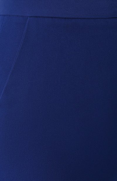 Однотонные брюки прямого кроя ELIE SAAB синего цвета по цене 79200 руб., арт. 7493-R18, фото 5 Однотонные брюки прямого кроя ELIE SAAB, арт. 7493-R18, фото 5