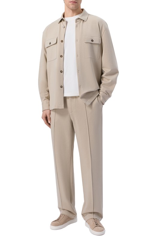 Хлопковая рубашка 12 STOREEZ 136580 Бежевый  136580 Фото 2