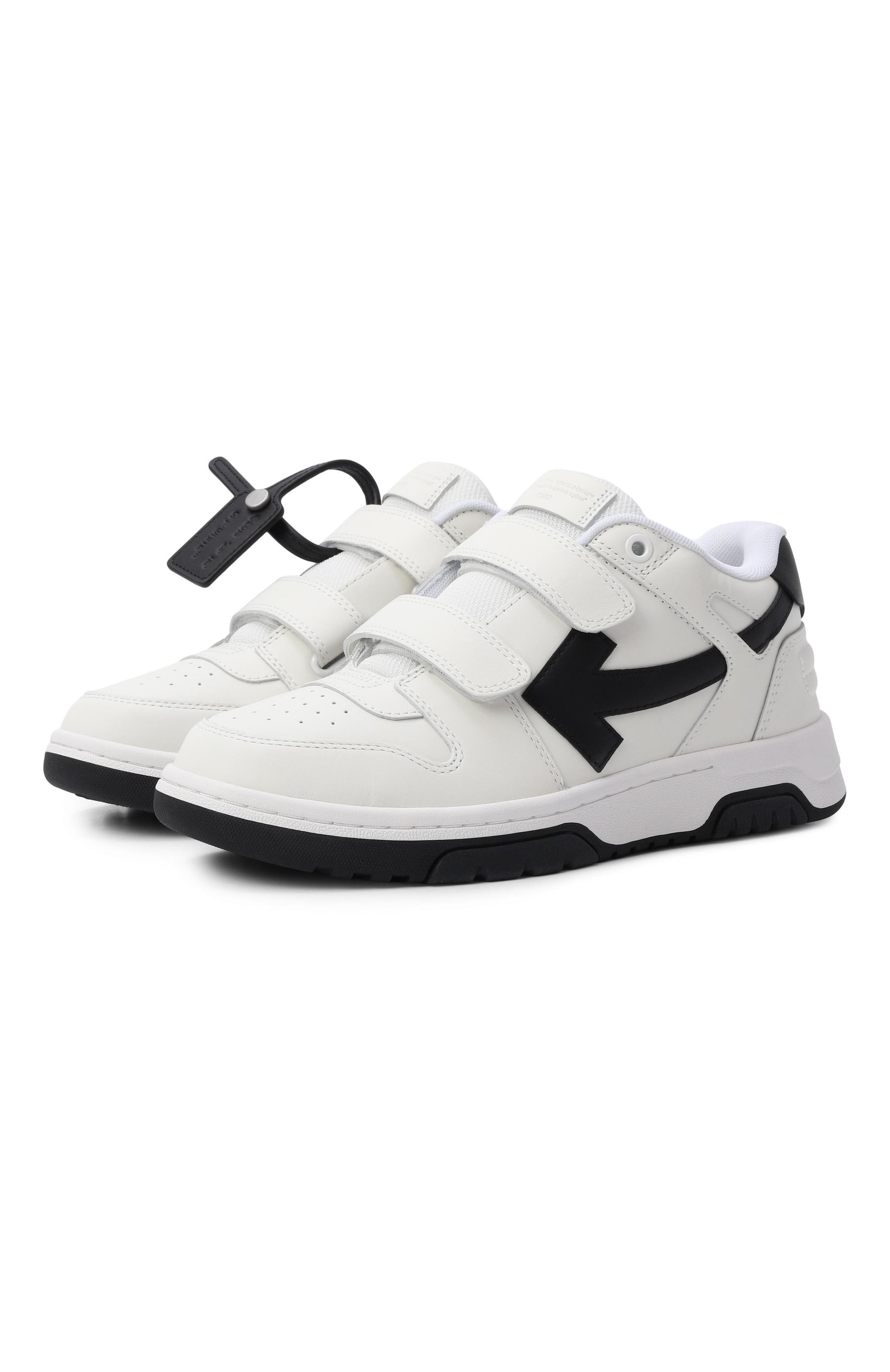 Комбинированные кеды out of office OFF-WHITE, арт. 0BIA008C99LEA002, фото 1