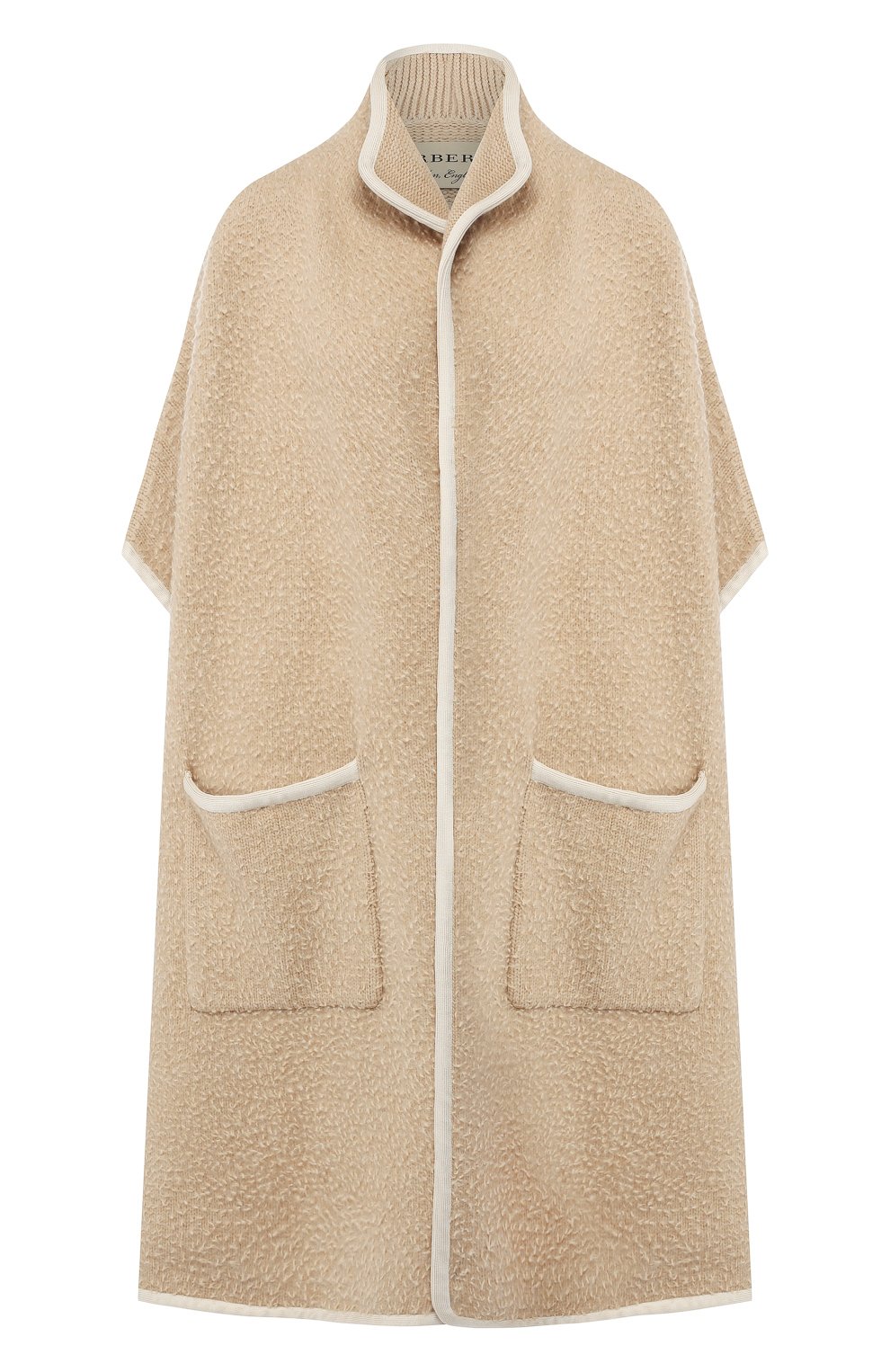 Шерстяное пончо BURBERRY бежевого цвета по цене 167500 руб., арт. 8007231, фото 1 Шерстяное пончо BURBERRY, арт. 8007231, фото 1