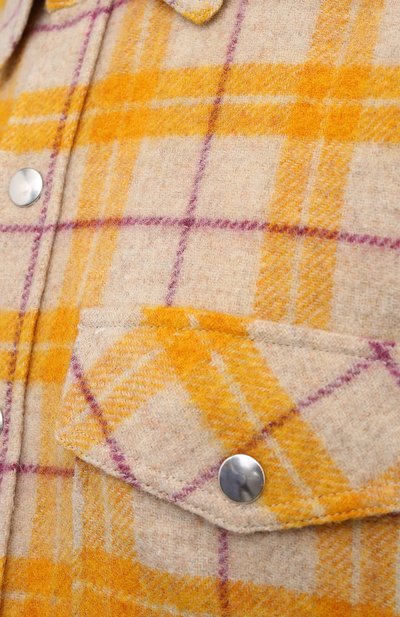 Шерстяная куртка ISABEL MARANT ETOILE желтого цвета по цене 45150 руб., арт. MA0953-21P064E/FAX0NLI, фото 5 Шерстяная куртка ISABEL MARANT ETOILE, арт. MA0953-21P064E/FAX0NLI, фото 5