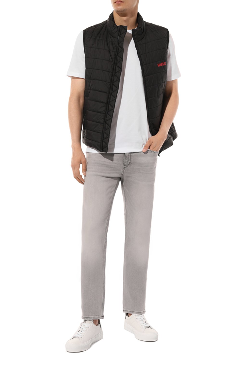 Утепленный жилет HUGO черного цвета по цене 23900 руб., арт. 50468742, фото 2 Утепленный жилет HUGO, арт. 50468742, фото 2