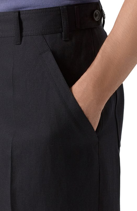 Брюки из шерсти и льна Maison Margiela S50KA0678/M35287 Чёрный  S50KA0678/M35287 Фото 5
