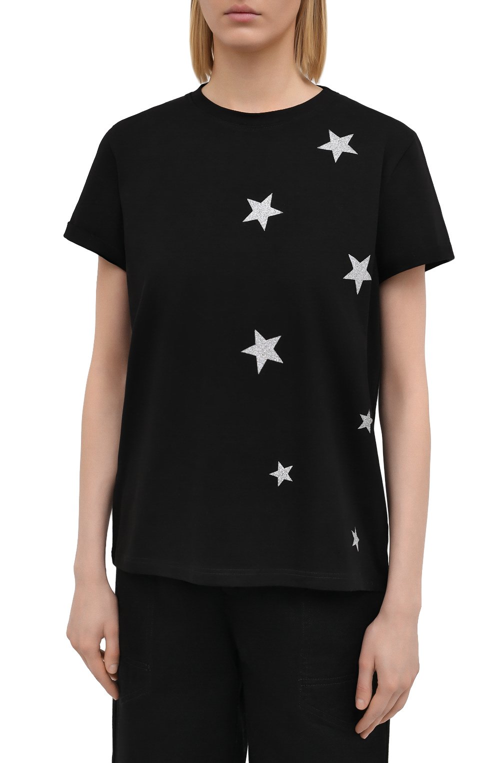 Хлопковая футболка SEVEN LAB, арт. T20-STARS-G021 black, фото 3