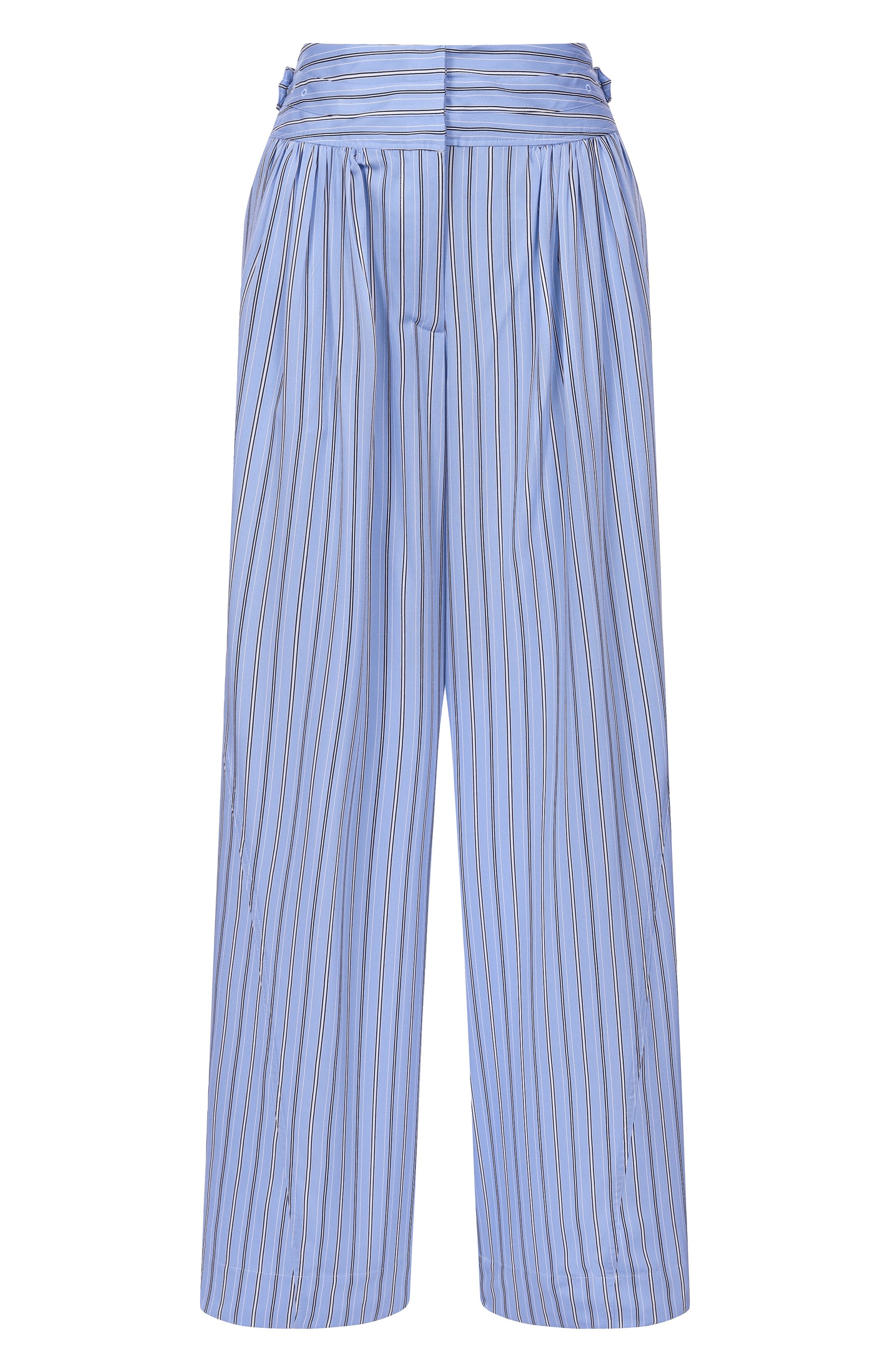 Брюки из вискозы IRO голубого цвета по цене 56150 руб., арт. WM23ULYSE, фото 1 Брюки из вискозы IRO, арт. WM23ULYSE, фото 1