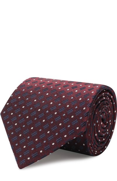 Мужской шелковый галстук с узором GIORGIO ARMANI, арт. 360054/8A914