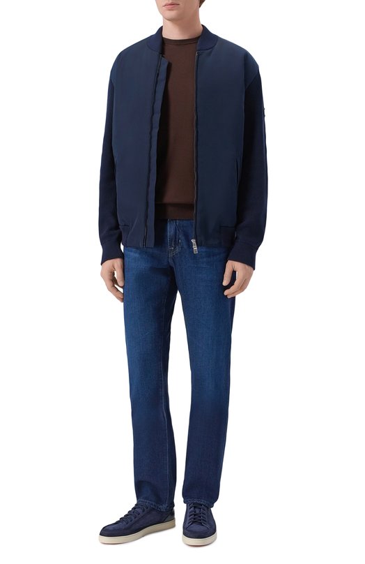 Хлопковый джемпер Andrea Campagna M5426-8055 Коричневый  M5426-8055 Фото 2