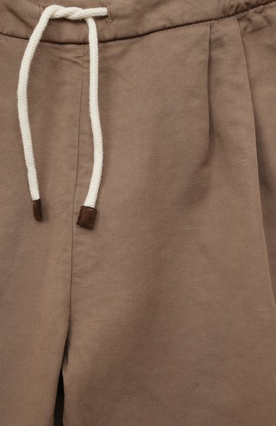 Брюки изо льна и хлопка BRUNELLO CUCINELLI, арт. B291DP113B, фото 3