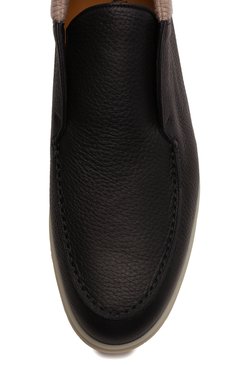 Мужские кожаные ботинки open wintery walk LORO PIANA темно-коричневого цвета, арт. FAL9980 | Фото 6 (Мужское Кросс-КТ: Ботинки-обувь; Материал внутренний: Натуральная кожа; Материал сплава: Проставлено; Материал утеплителя: Без утеплителя; Подошва: Плоская; Драгоценные камни: Проставлено)