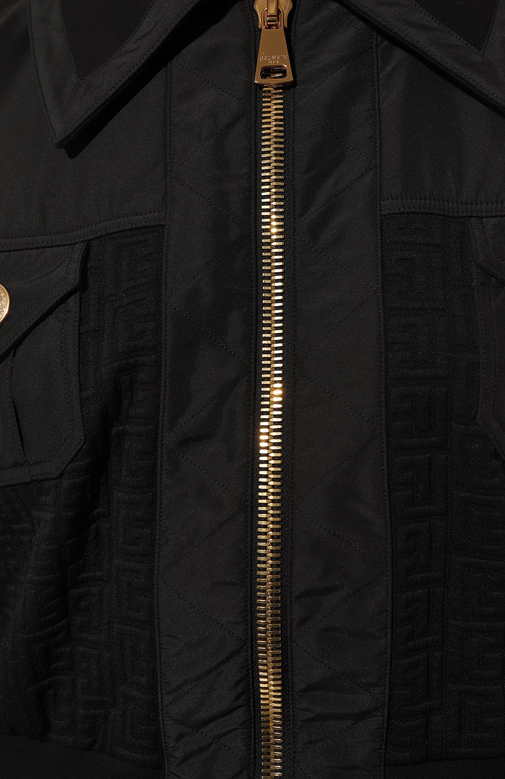 Бомбер BALMAIN черного цвета по цене 213000 руб., арт. AF0TF185MC66, фото 5 Бомбер BALMAIN, арт. AF0TF185MC66, фото 5