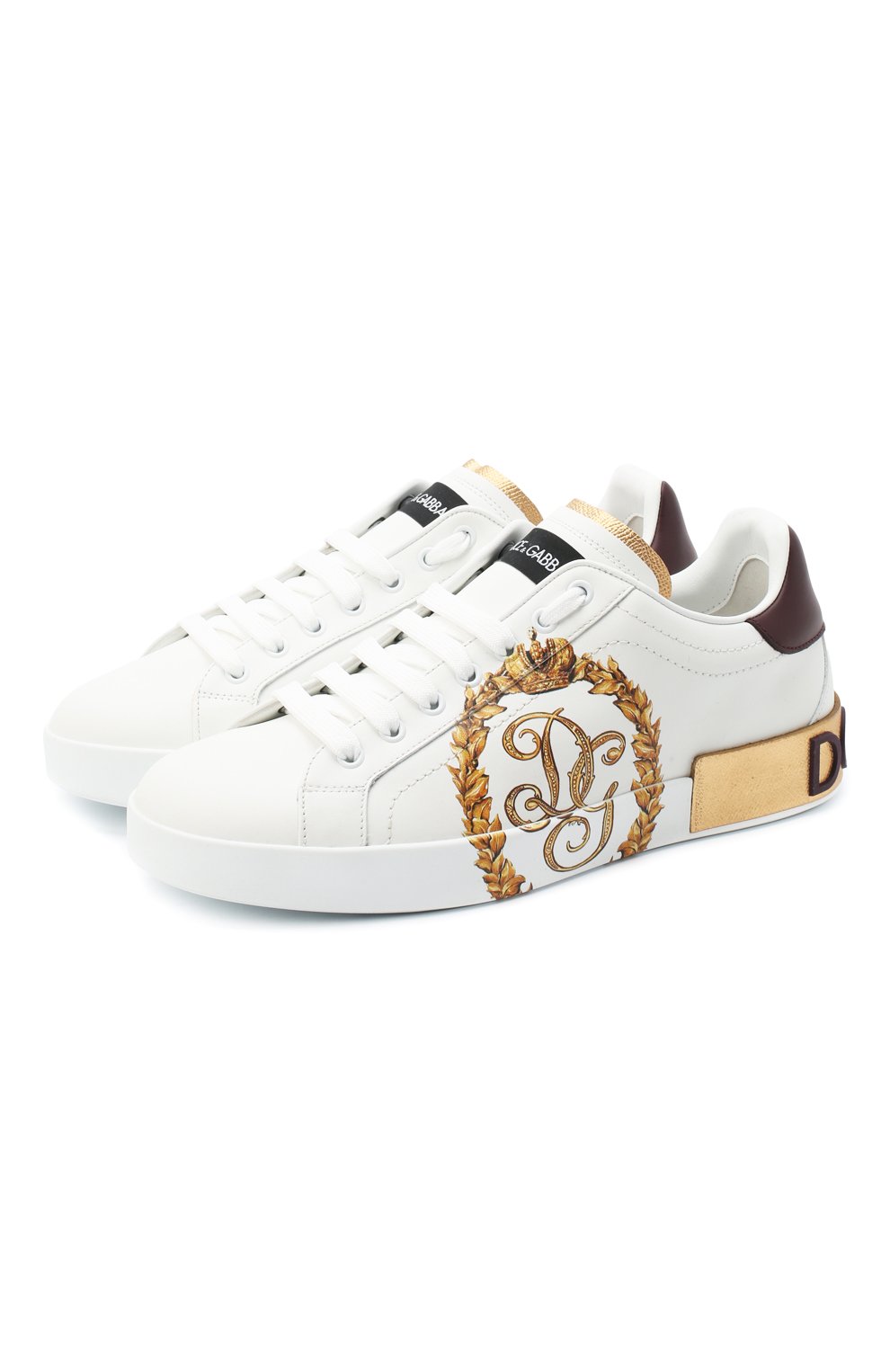 Кожаные кеды portofino DOLCE & GABBANA, арт. CS1760/B5767, фото 1