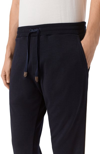 Шерстяные брюки CANALI темно-синего цвета по цене 122500 руб., арт. T0913/MJ02339, фото 5 Шерстяные брюки CANALI, арт. T0913/MJ02339, фото 5