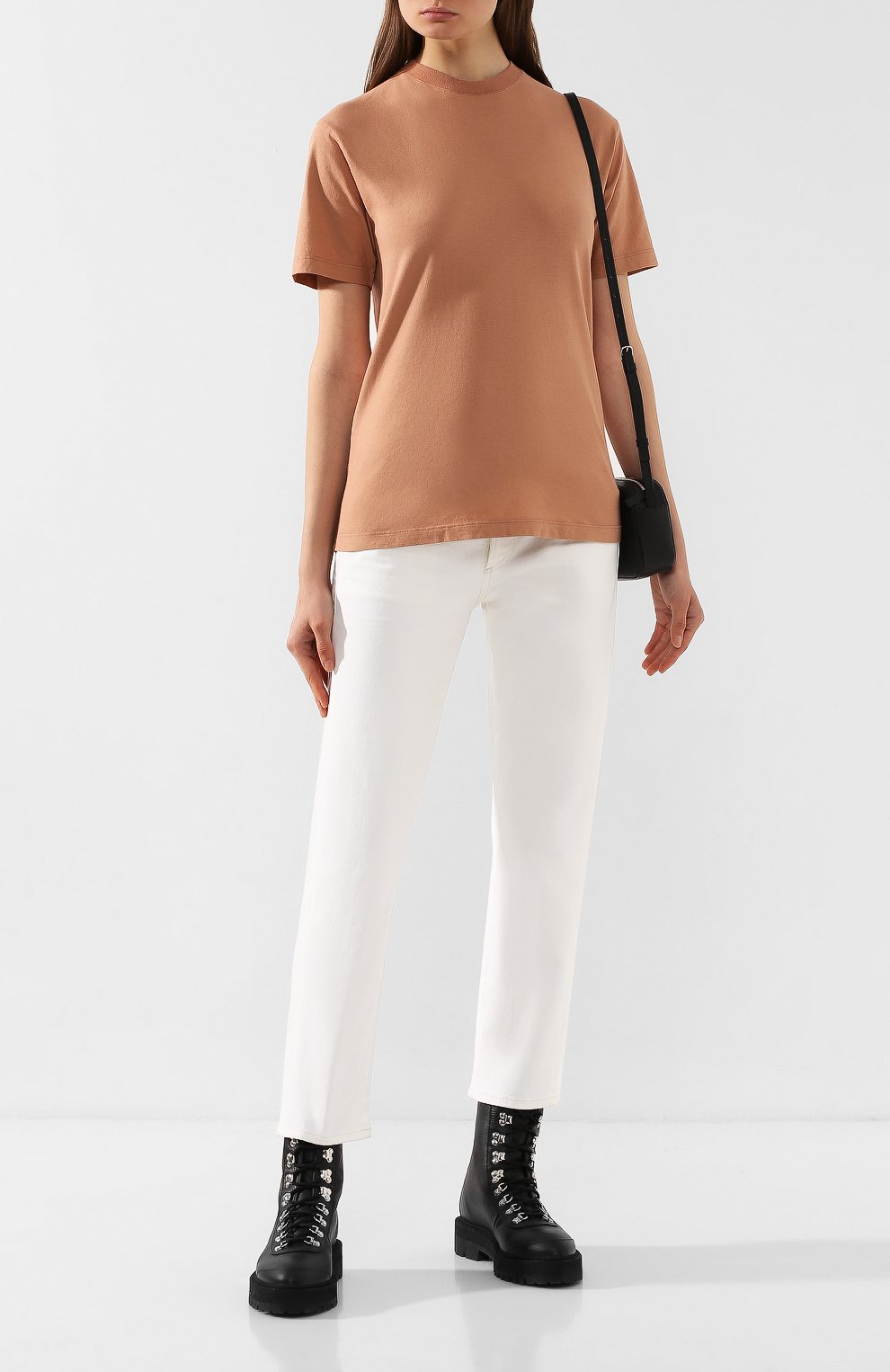 Хлопковая футболка OFF-WHITE розового цвета по цене 19950 руб., арт. 0WAA049E19F290960303, фото 2 Хлопковая футболка OFF-WHITE, арт. 0WAA049E19F290960303, фото 2