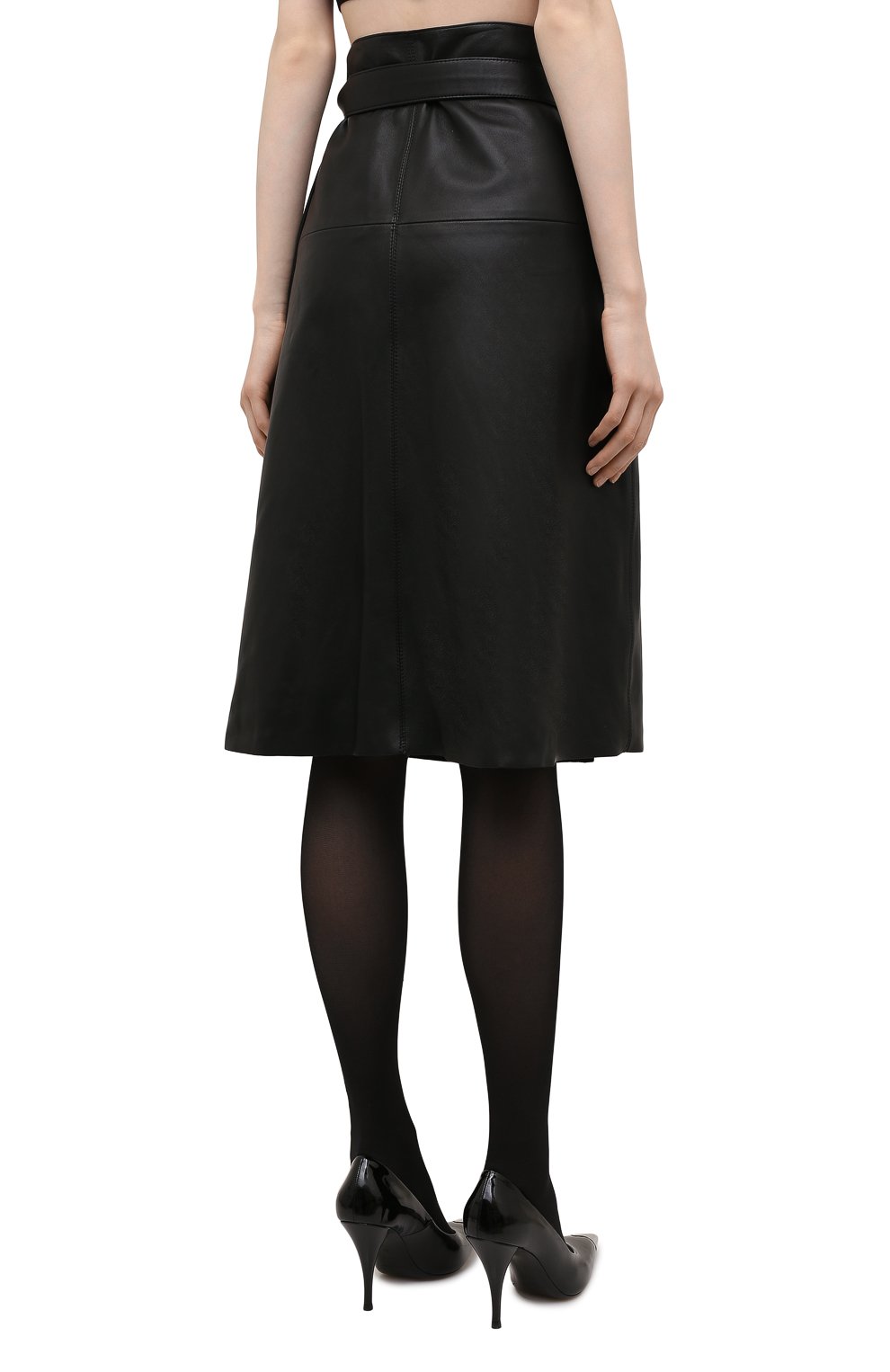 Кожаная юбка BATS черного цвета по цене 41200 руб., арт. FW21/S_010, фото 4 Кожаная юбка BATS, арт. FW21/S_010, фото 4
