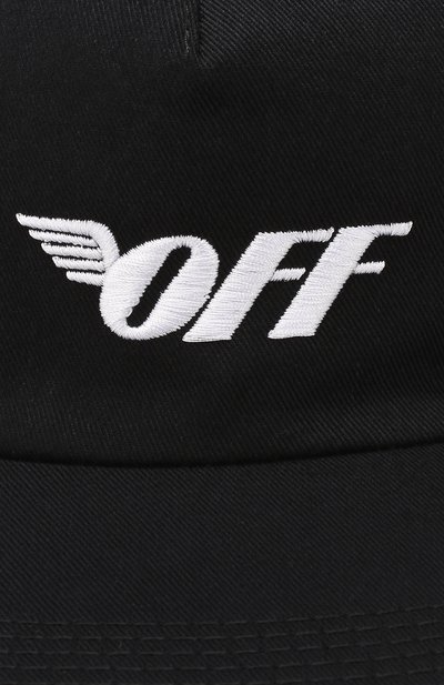 Хлопковая бейсболка OFF-WHITE черно-белого цвета по цене 15200 руб., арт. 0WLB008R196240711001, фото 3 Хлопковая бейсболка OFF-WHITE, арт. 0WLB008R196240711001, фото 3
