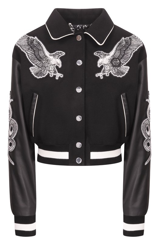 Бомбер Philipp Plein SAFC WRB1561 PLE131N Чёрный SAFC WRB1561 PLE131N