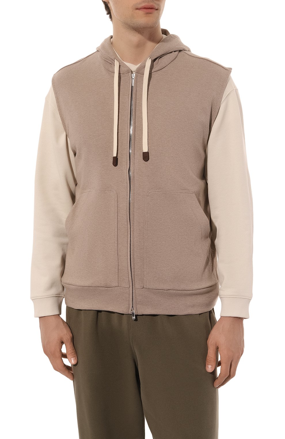 Хлопковый жилет MARCO PESCAROLO бежевого цвета по цене 56950 руб., арт. AMAX/47Y05, фото 3 Хлопковый жилет MARCO PESCAROLO, арт. AMAX/47Y05, фото 3