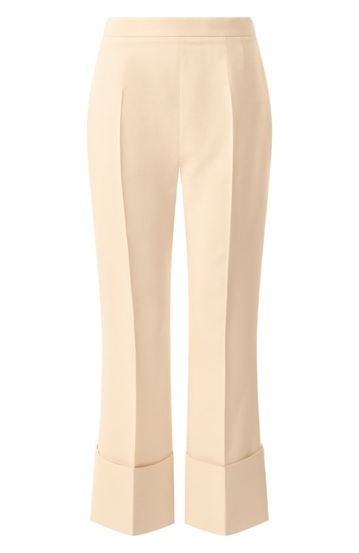 Брюки из шерсти и шелка Valentino 6B3RB6451CF Кремовый 6B3RB6451CF