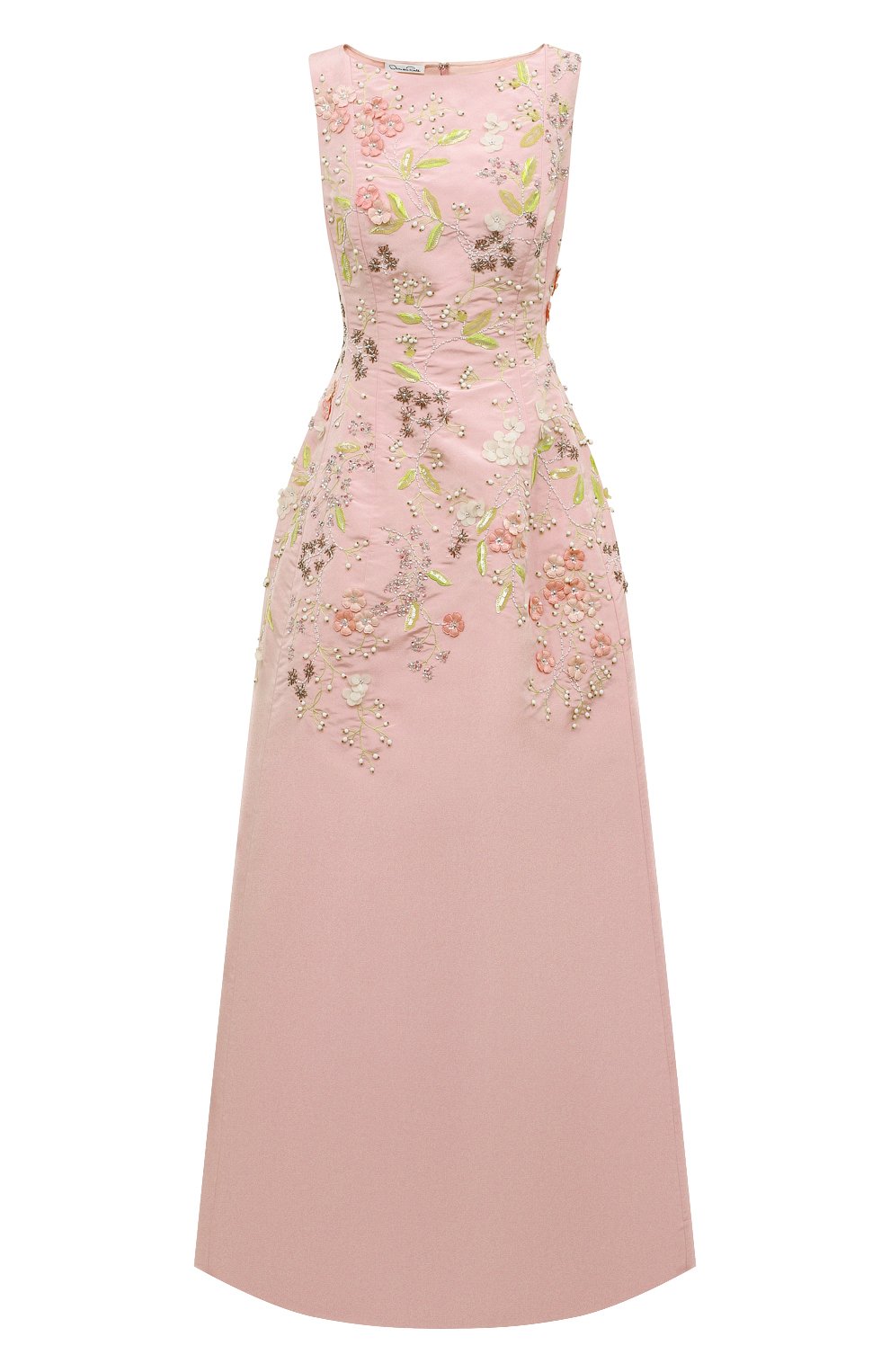 Шелковое платье с отделкой бисером и пайетками OSCAR DE LA RENTA, арт. R17E075GPE0, фото 1