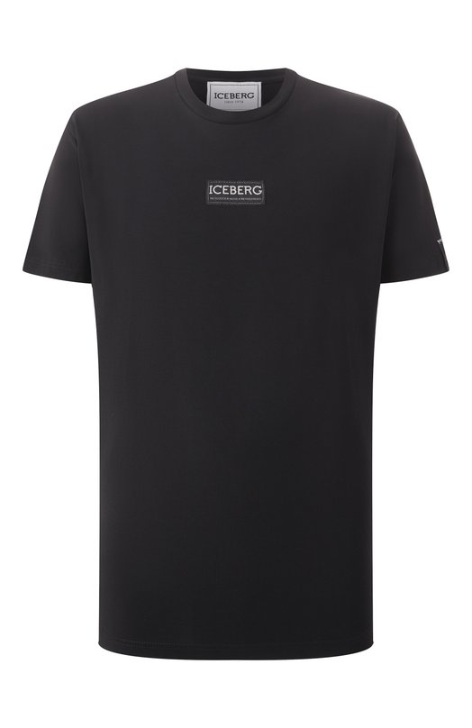 Хлопковая футболка Iceberg F019/6318 Чёрный F019/6318