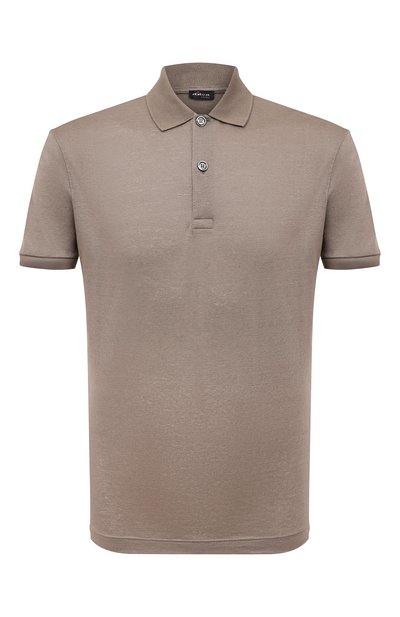 Мужская поло изо льна и хлопка KITON, арт. UMK0234