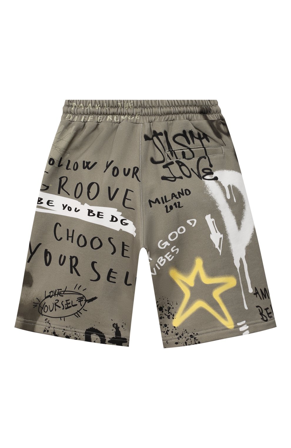 Хлопковые шорты DOLCE & GABBANA хаки цвета по цене 28500 руб., арт. L4JQJ3/G7BJ5/8-14, фото 2 Хлопковые шорты DOLCE & GABBANA, арт. L4JQJ3/G7BJ5/8-14, фото 2