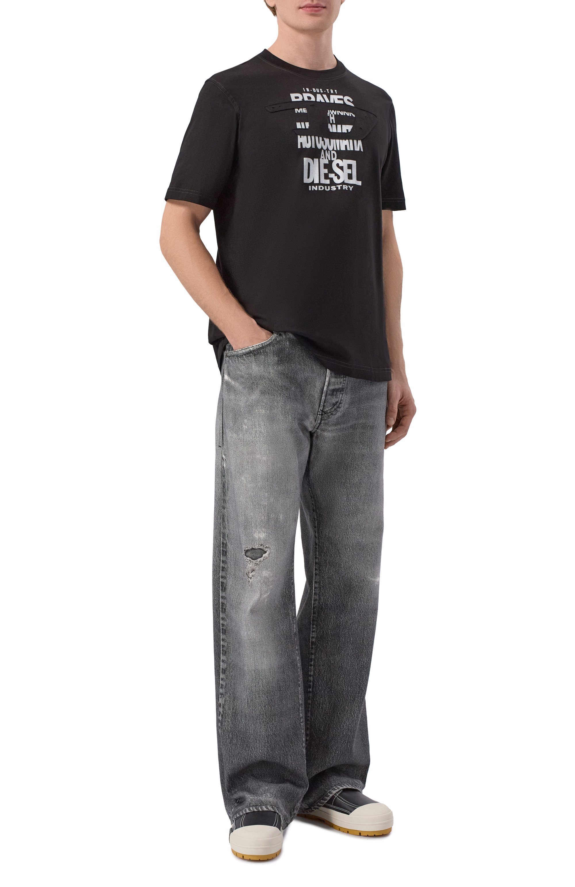 Джинсы 2080 d-reel DIESEL серого цвета по цене 36450 руб., арт. A17867/068US, фото 2 Джинсы 2080 d-reel DIESEL, арт. A17867/068US, фото 2