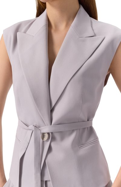 Шерстяной жилет WINDSOR серого цвета по цене 63950 руб., арт. 52 DW511 10018996/30045101, фото 5 Шерстяной жилет WINDSOR, арт. 52 DW511 10018996/30045101, фото 5