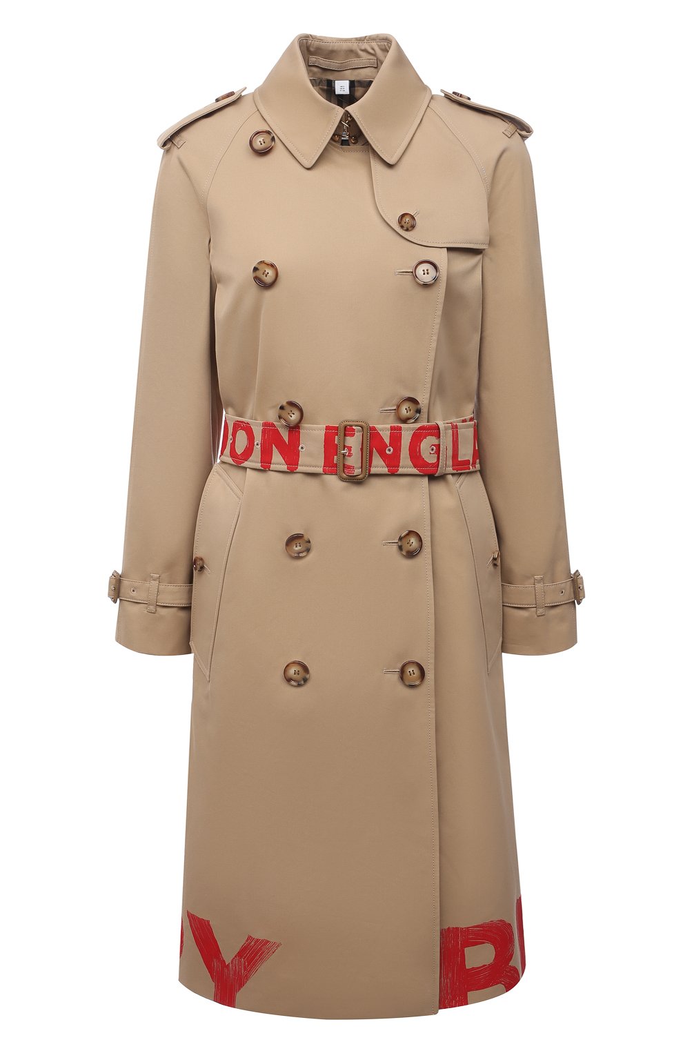 Хлопковый тренч BURBERRY бежевого цвета по цене 325500 руб., арт. 8037621, фото 1 Хлопковый тренч BURBERRY, арт. 8037621, фото 1