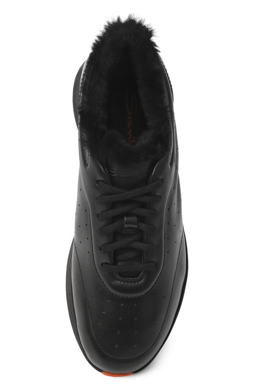 Кожаные кроссовки Easy Bounce Santoni WBBG61376NERPVWC Чёрный  WBBG61376NERPVWC Фото 6