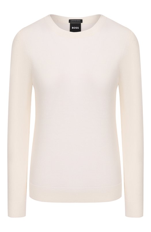 Шерстяной пуловер BOSS 50544987 Кремовый 50544987