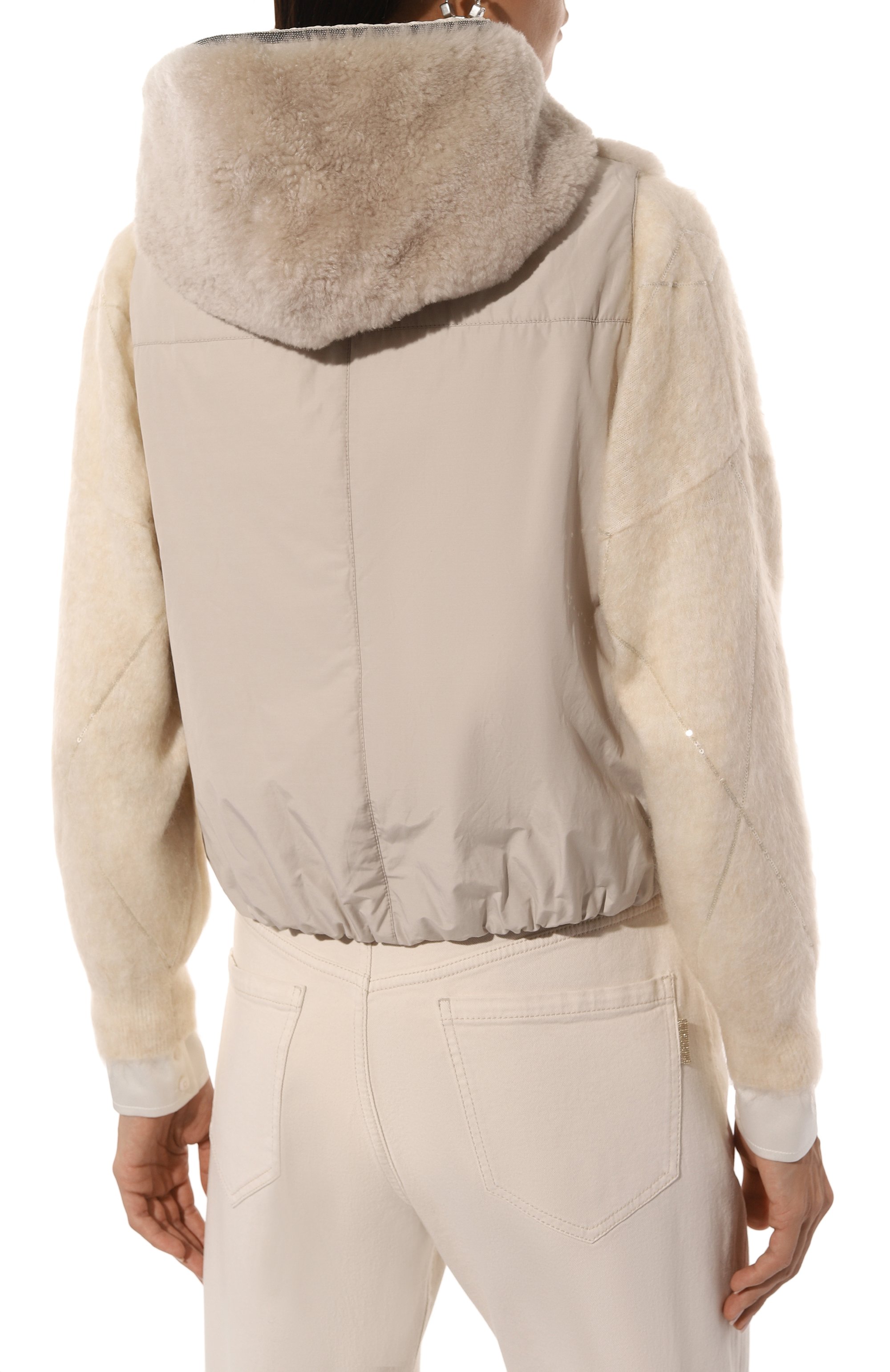 Двусторонний жилет с мехом козлика BRUNELLO CUCINELLI, арт. MPMWE3080, фото 4