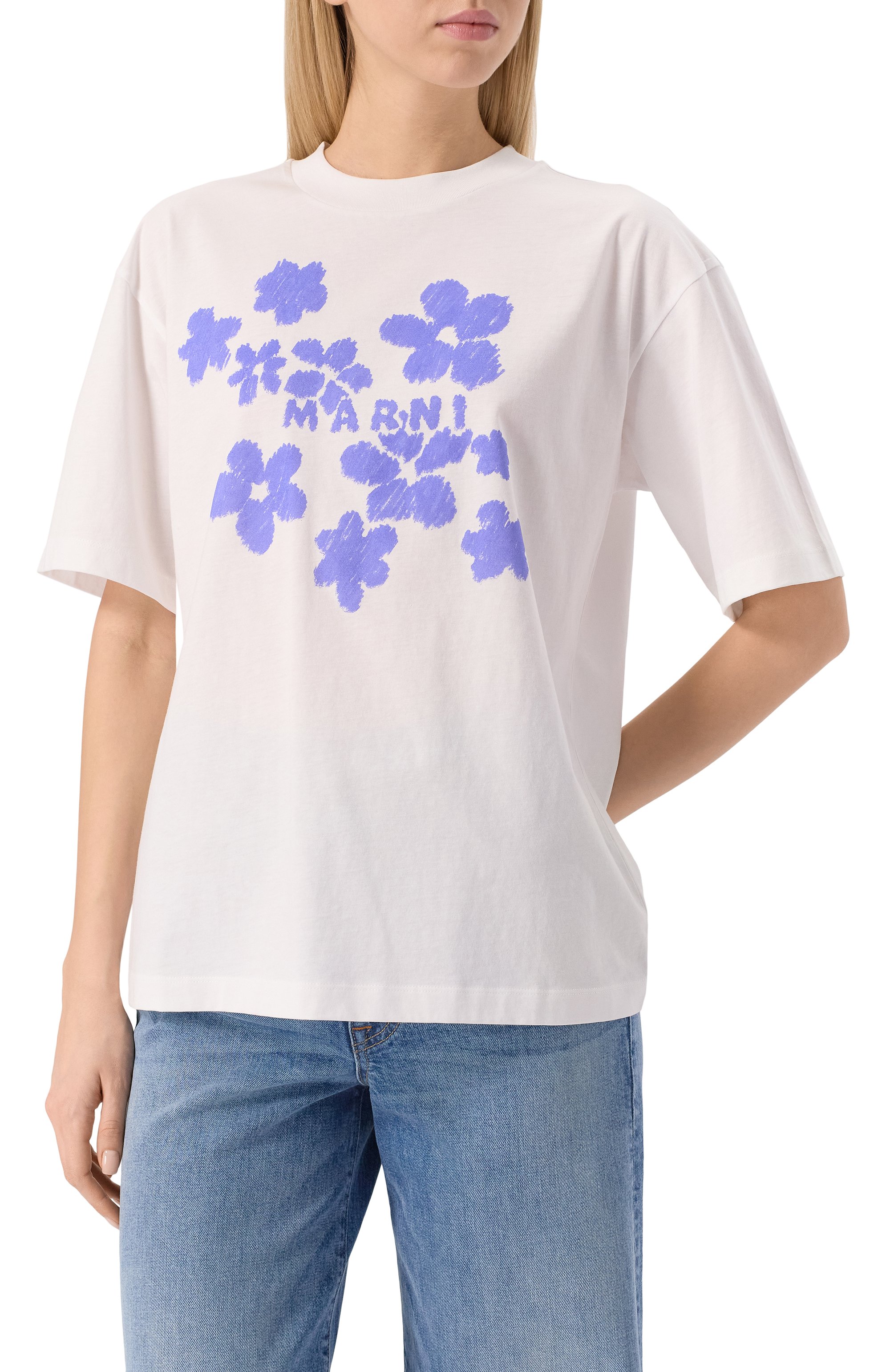 Хлопковая футболка MARNI, арт. THJET49P09/USCX40, фото 3