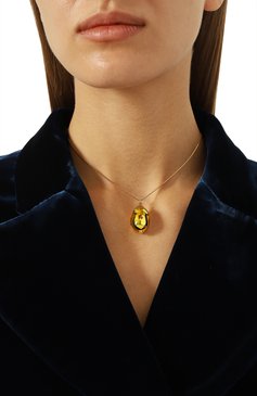 Женская кулон на цепочке MARNI золотого цвета, арт. C0MV0492A0 P6527 | Фото 2 (Нос: Не проставлено; Региональные ограничения белый список (Axapta Mercury): Не проставлено; Материал: Кристаллы, Металл)