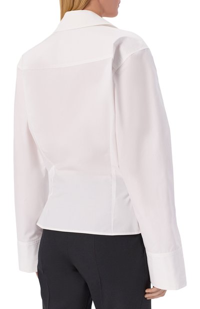 Хлопковая рубашка THE ATTICO белого цвета по цене 64150 руб., арт. 260WCH00045/CCC052AA, фото 4 Хлопковая рубашка THE ATTICO, арт. 260WCH00045/CCC052AA, фото 4