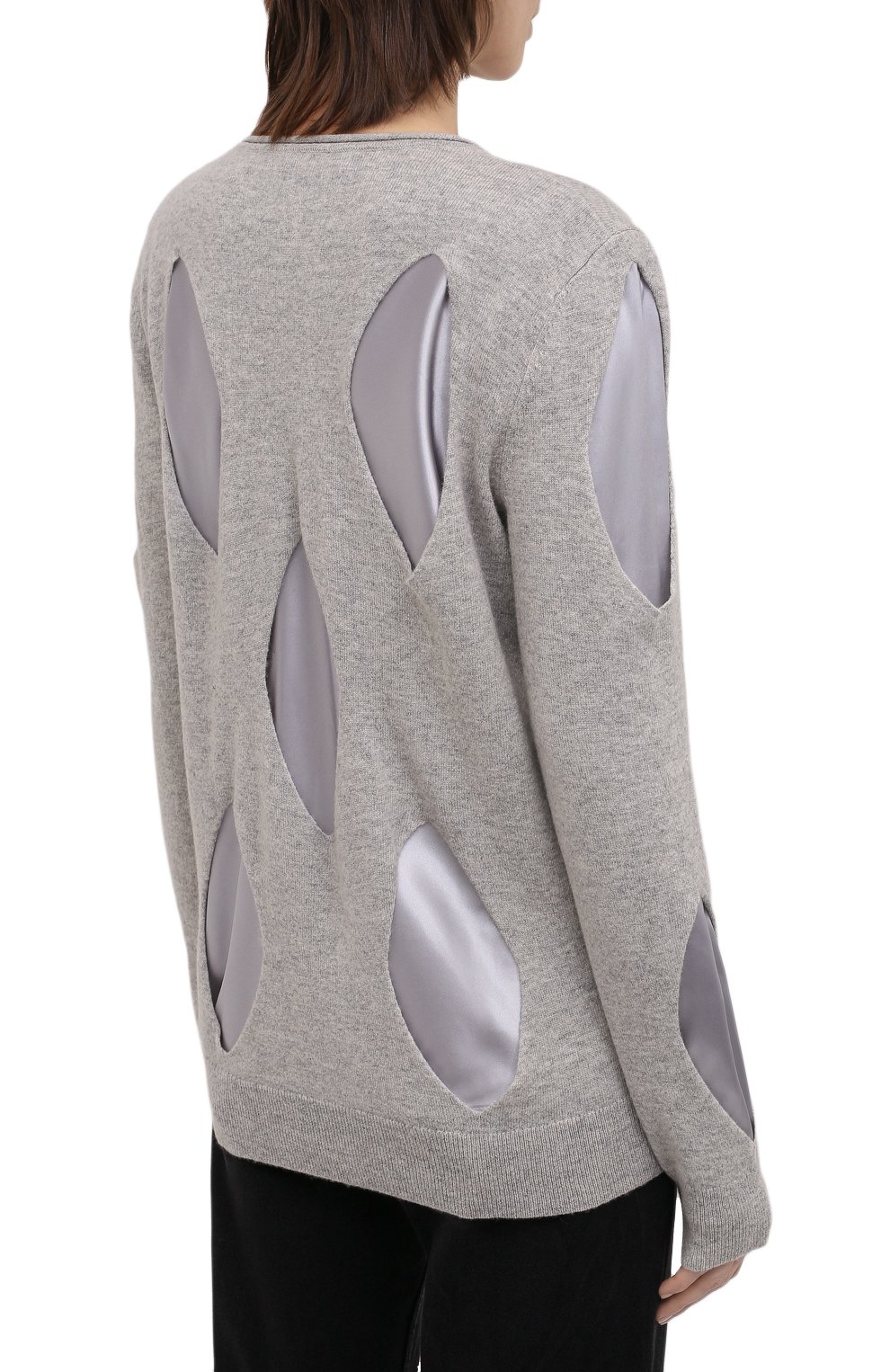 Пуловер из шерсти и кашемира JW ANDERSON серого цвета по цене 71650 руб., арт. KW0519 YN0157, фото 4 Пуловер из шерсти и кашемира JW ANDERSON, арт. KW0519 YN0157, фото 4