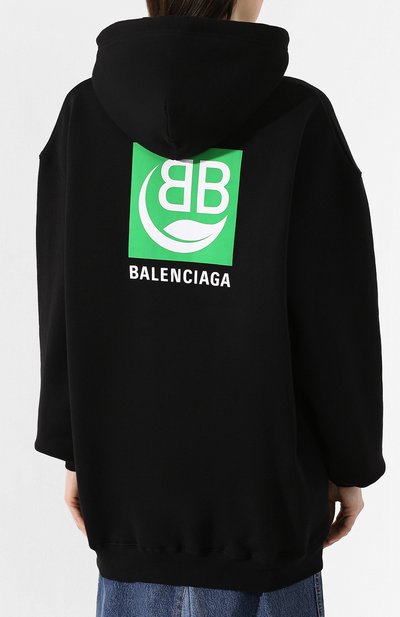 Хлопковое худи BALENCIAGA черного цвета по цене 56400 руб., арт. 578135/THV64, фото 4 Хлопковое худи BALENCIAGA, арт. 578135/THV64, фото 4