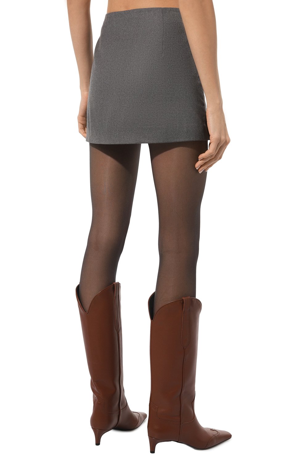 Шерстяная юбка SASHAVERSE серого цвета по цене 27000 руб., арт. SK012/97674/GREY/SS24, фото 4 Шерстяная юбка SASHAVERSE, арт. SK012/97674/GREY/SS24, фото 4