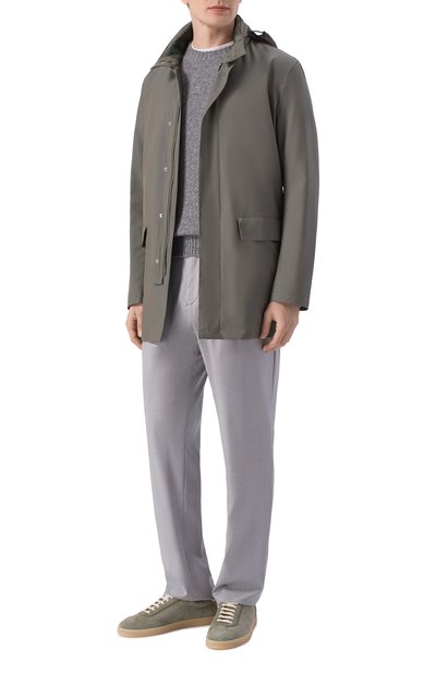 Шерстяные брюки KITON светло-серого цвета по цене 192500 руб., арт. UP1LACRK0631H, фото 2 Шерстяные брюки KITON, арт. UP1LACRK0631H, фото 2