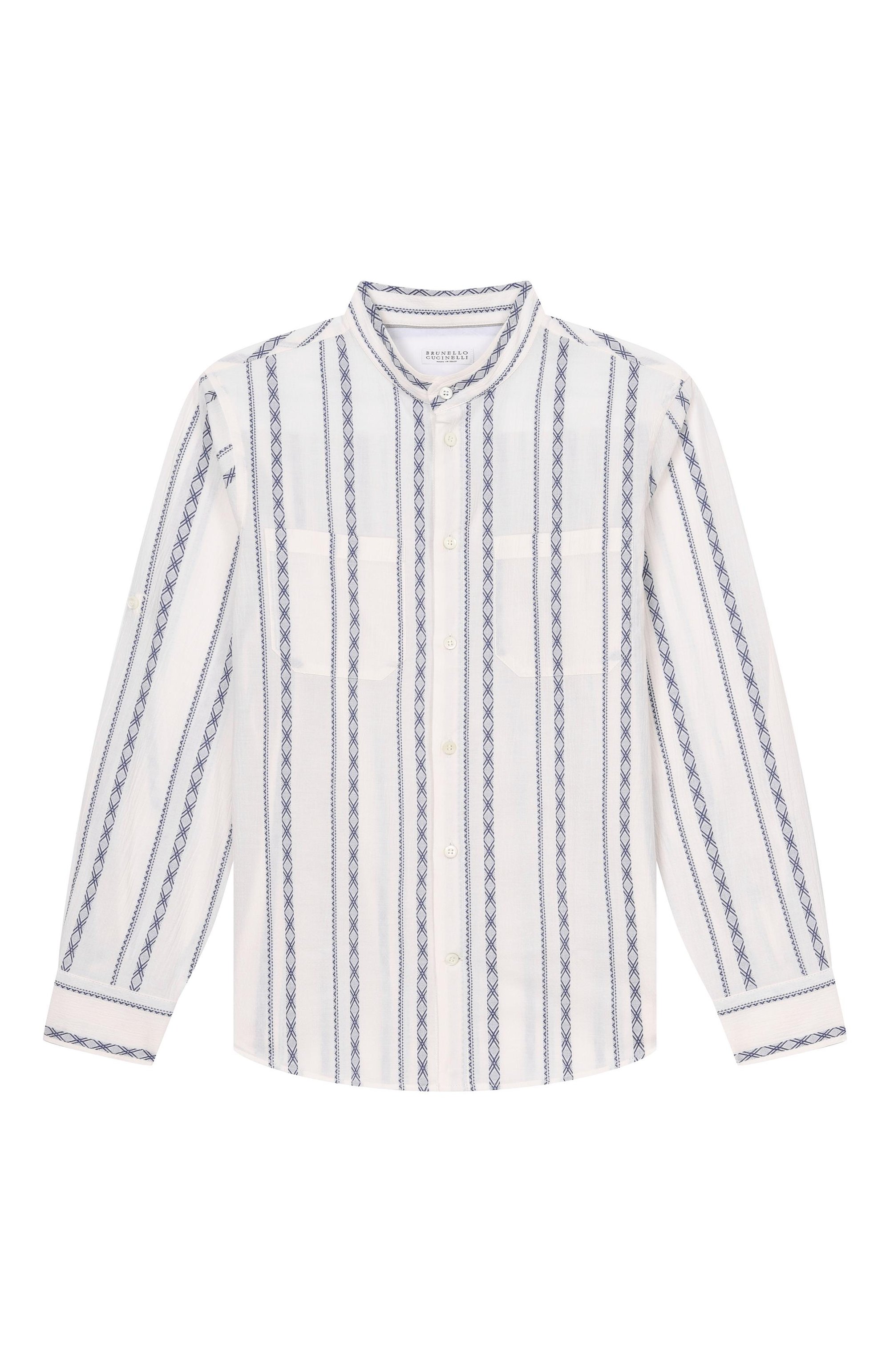 Хлопковая рубашка BRUNELLO CUCINELLI, арт. BA687C330B, фото 1